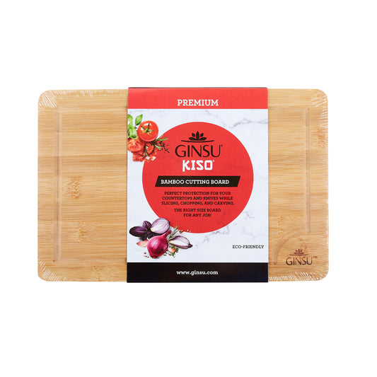 GINSU MEDIUM BAMBOO CUTTING BOARD C/P 12