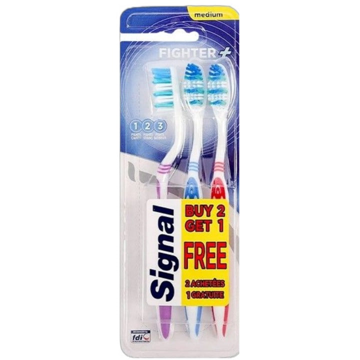 3pk MED. SIGNAL TOOTHBRUSH C/P 24