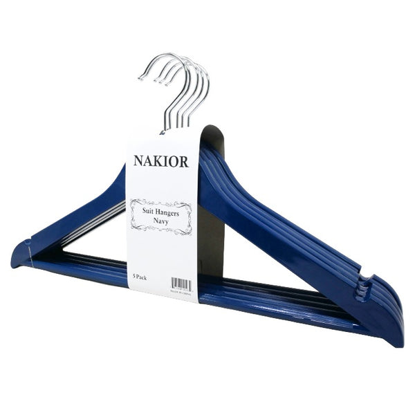 5pk Nvy Suit Hanger Set C/P 10