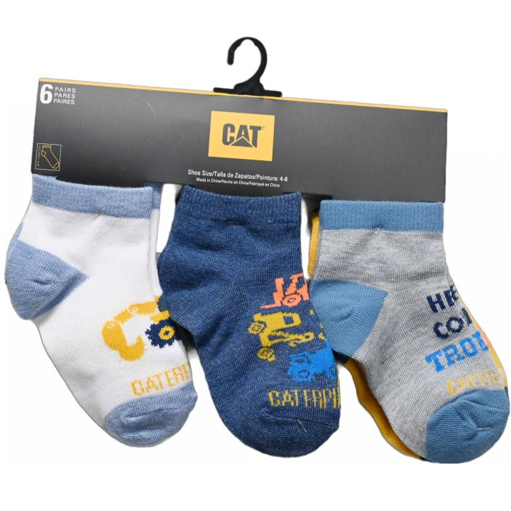 6pk 4-6 TODDLER BOYS HERE COMES TROUBLE QTR SOCKS C/P 36