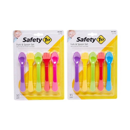 Safety 1st 10pk SPOON & FORK SET C/P 36