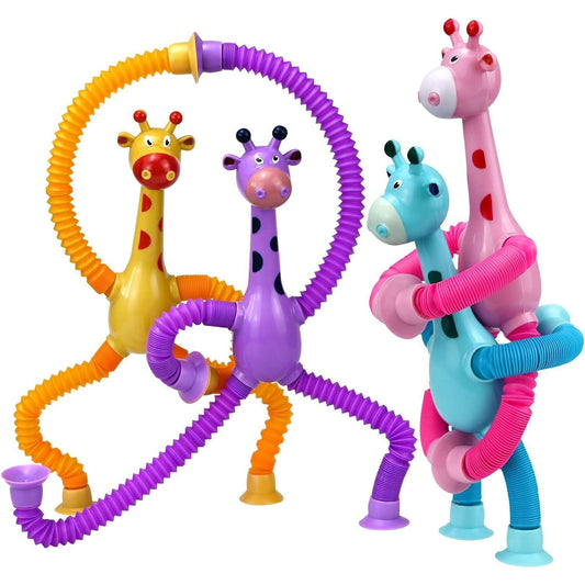 4pc Giraffe Pop Tube Toys C/P 36