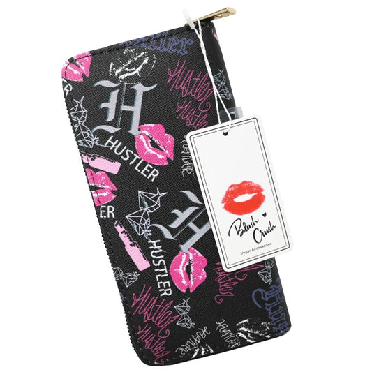 BLK HUSTLER ZIP WALLET (NO UPC, HAS PROP 65 LABEL) C/P 60