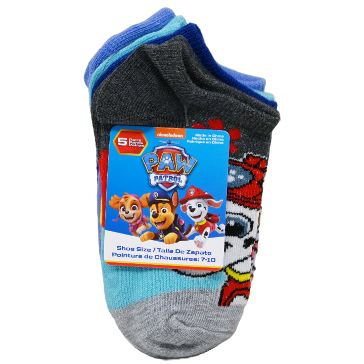 5pk PAW PATROL BOLD PUPS NS SOCKS SIZE 4-6 C/P 60
