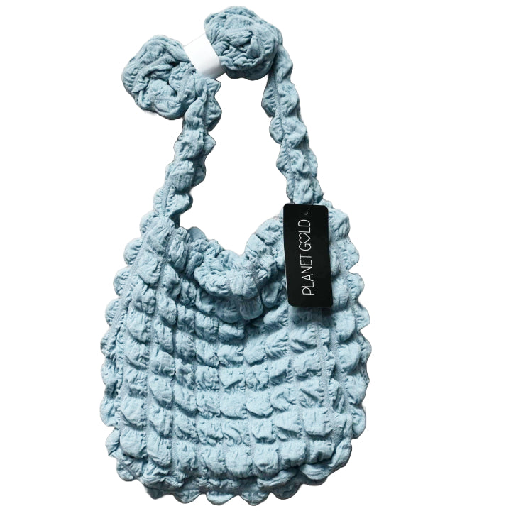 BLUE QUILTED CROSS BODY HANDBAG C/P 12