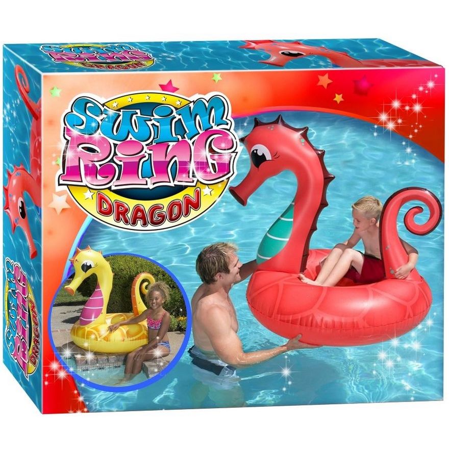 INFLATABLE SEAHORSE POOL FLOAT RING C/P 12