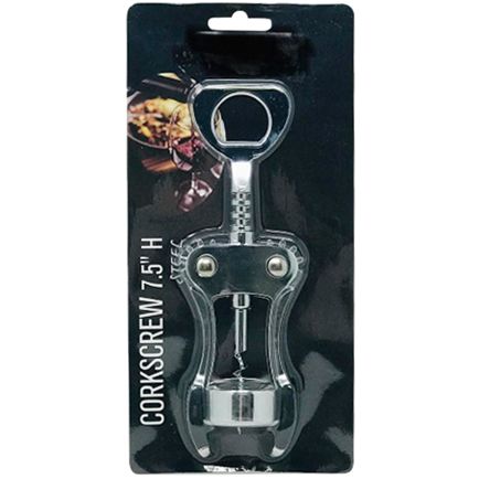 CORKSCREW , 7.5''H SILVER STEEL C/P 12