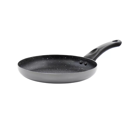 9.5" SILVER ALUMINUM OSTER LUNETA FRY PAN W/BAKELITE HANDLE (NON-STICK, 2.0mm) C/P 12