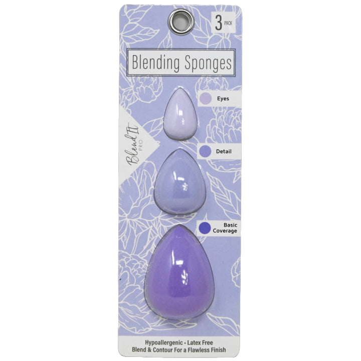 3pk TEAR DROP BLENDING SPONGE (S-M-L) C/P 72