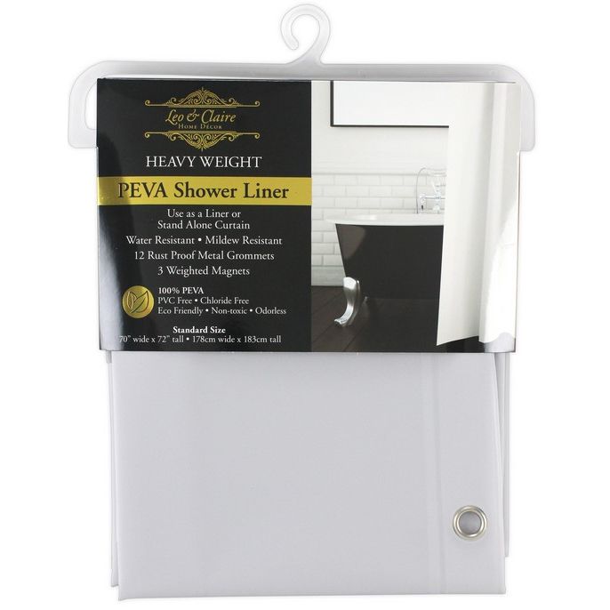 70"x72" GREY PEVA SHOWER LINER C/P 24