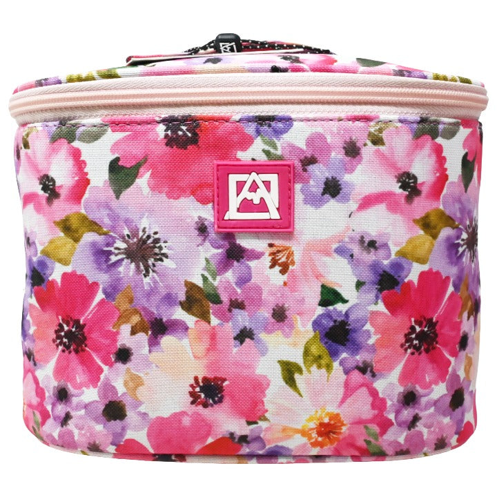 *OUTSIDE OF CA*PNK FLWR PRINTED TRAIN CASE C/P 24 AVALANCHE