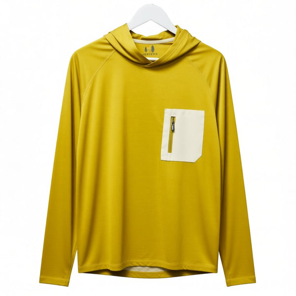 M-XXL GOLD SPACE DYE LONG SLEEVE HOODIE C/P 12 HORIZON