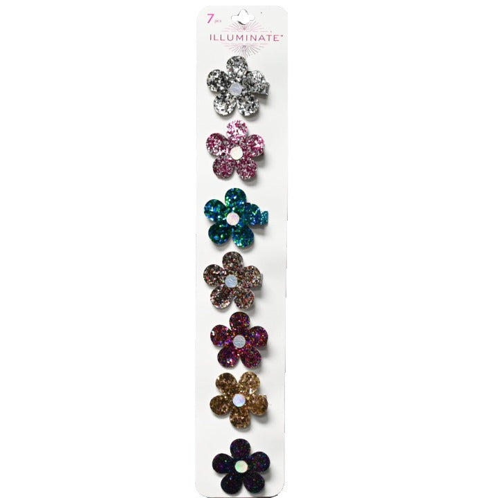 7PC ASST FLOWER HAIR CLIPS C/P 144