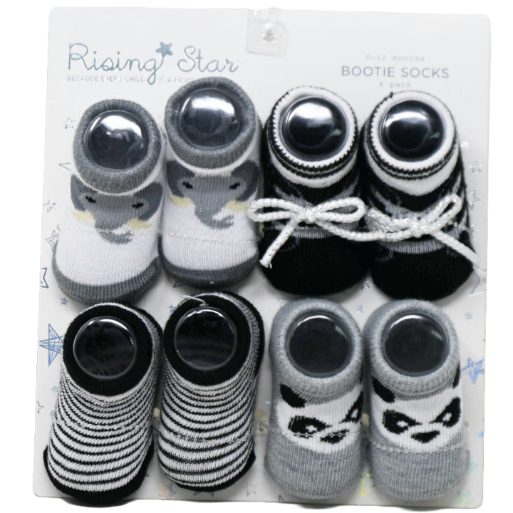 4pk 0-12m GENERIC INFANT BOYS BOOTIES C/P 96