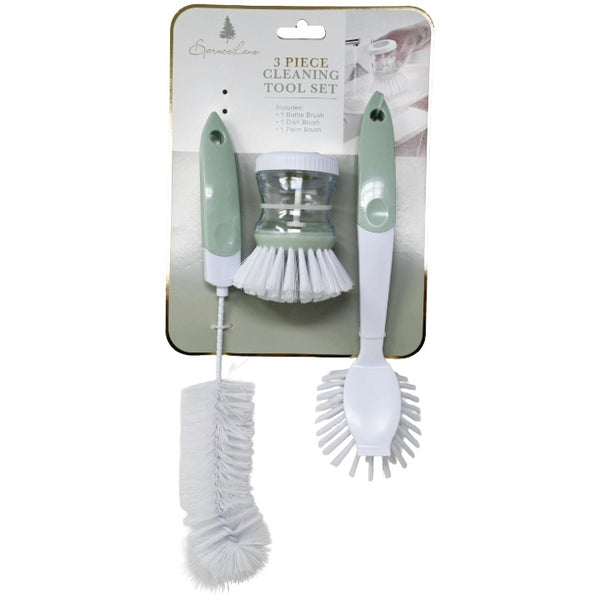 3pc Sage Dish Brush Set C/P 24