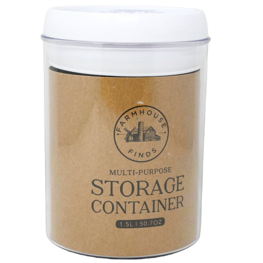 EXPORT 1.7L White Round Plastic Container C/P 40
