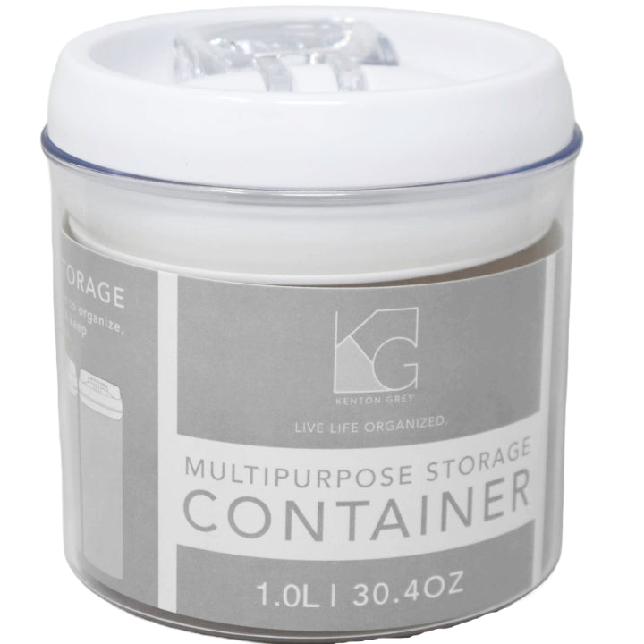 EXPORT 1.0L White Round Plastic Container C/P 60