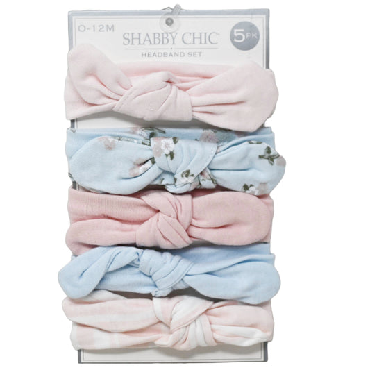 5pk Headband Set -Pink, White, Blue, Grey C/P 72