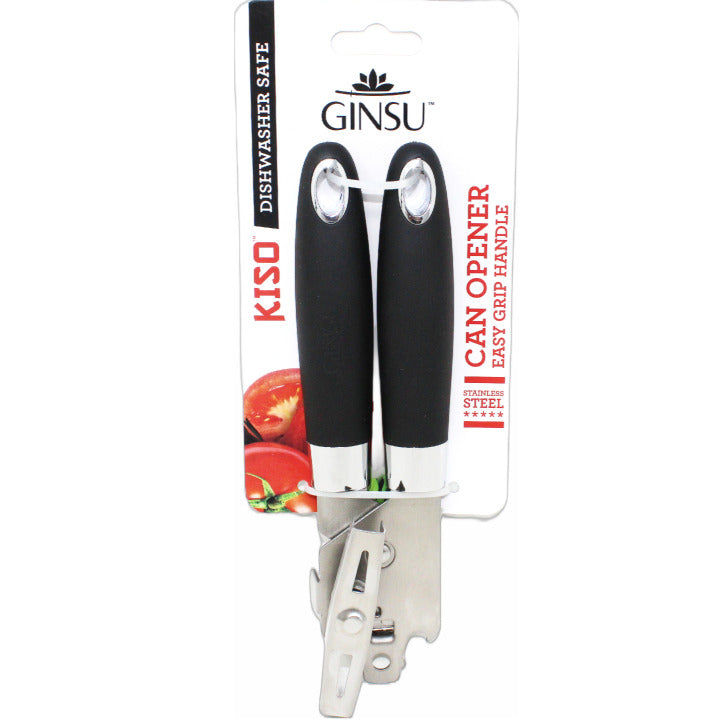 GINSU CAN OPENER WITH BLACK EMBOSSED HANDLE C/P 48