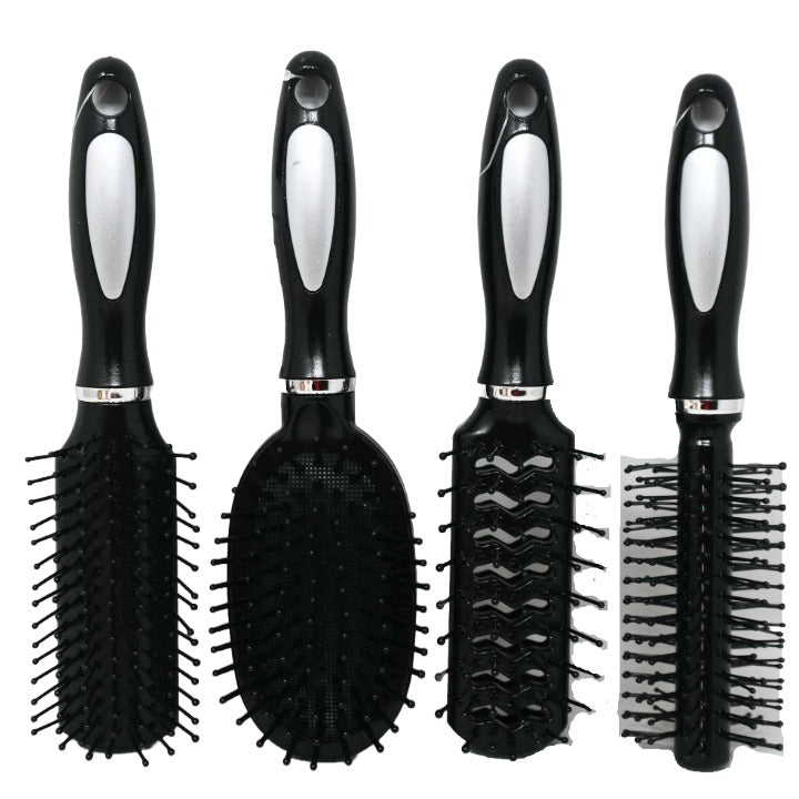 4 Asst Travel Brush Black C/P 72
