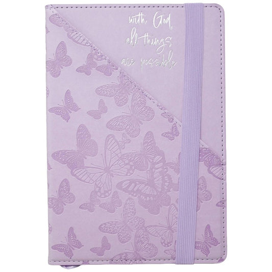 Prp Butterflies Notebook w/Front Pocket C/P 12
