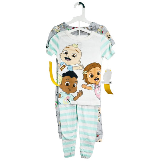 Fun Time Cocomelon Sz 2T 4pc Pajama Set Sleepwear C/P 12 Cocomelon