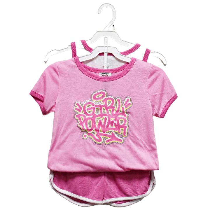 3pc GIRLS SHORT SET 3-ASST SIZE C/P 18