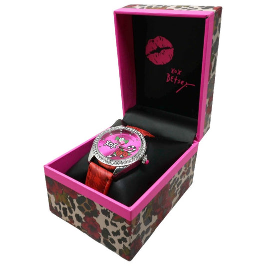 Slv w/Red Band Xmas Watch C/P 50 Betsey Johnson