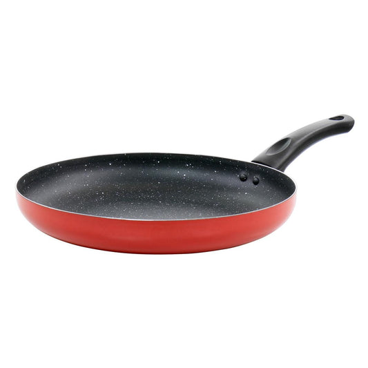 12" RED ALUMINUM OSTER LUNETA FRY PAN W/BAKELITE HANDLE (NON-STICK, 2.0mm) C/P 12