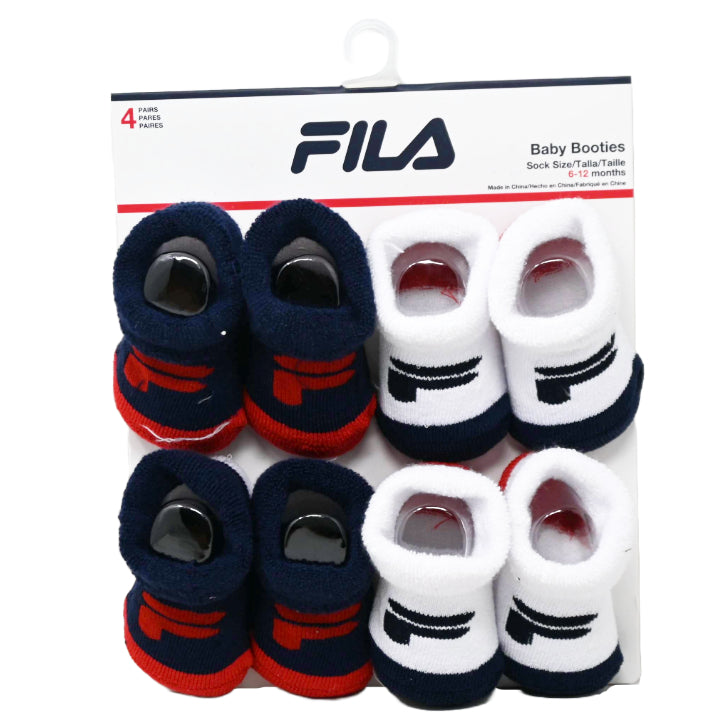 4pk BOYS FILA COLORBLOCK FC BOOTIES SOCKS C/P 60