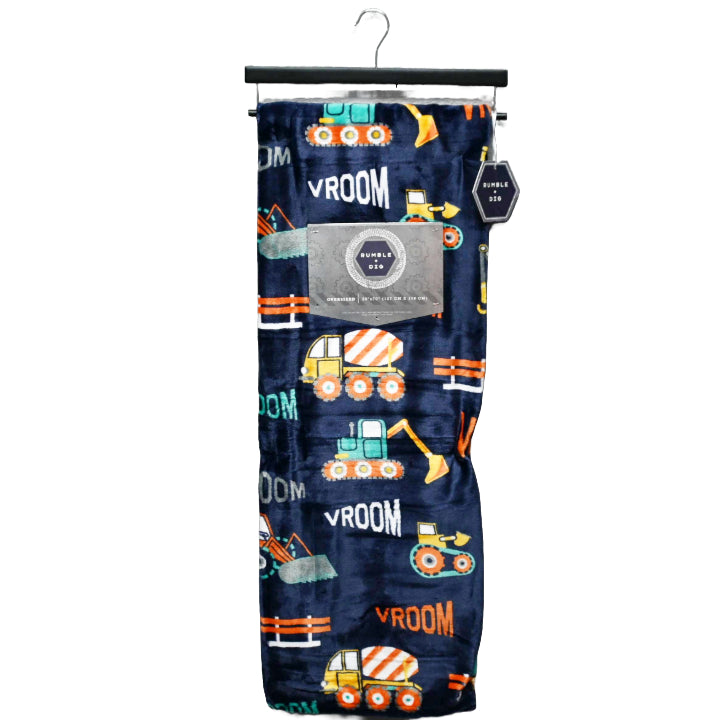 50"x70" TRUCK PRINTED PLUSH THROW C/P 18