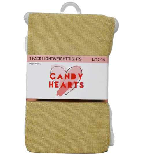 1pk GOLD CH SPARKLE LWT FOOTED SOCKS SIZE 12-14 C/P 60