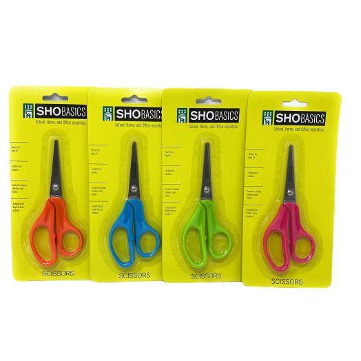 SHO BASICS 5" POINTED TIP SCHOOL SCISSORS C/P 144