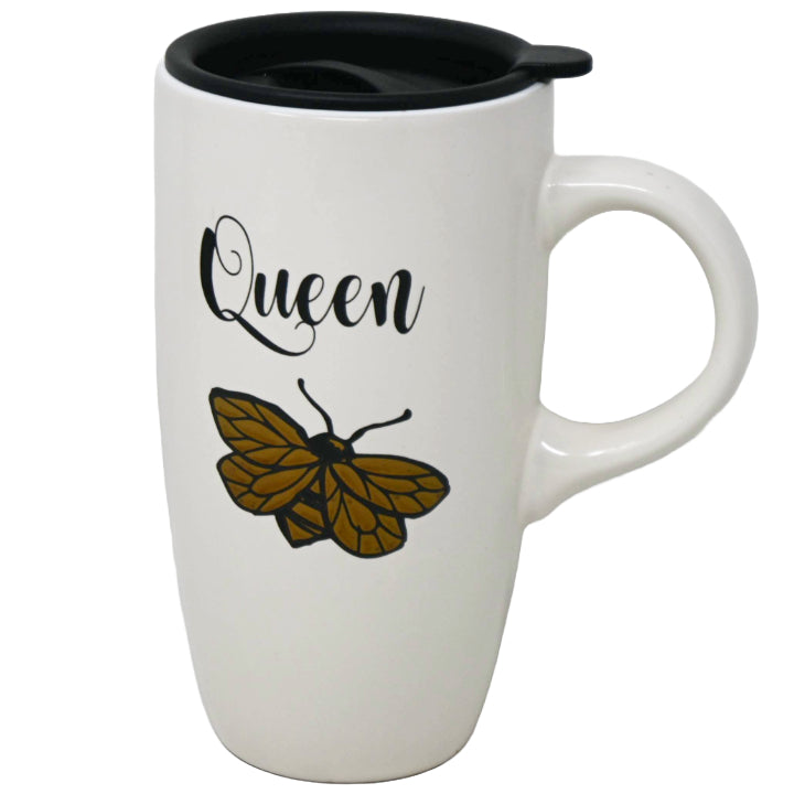 18oz QUEEN BEE ICON TRAVEL MUG C/P 16
