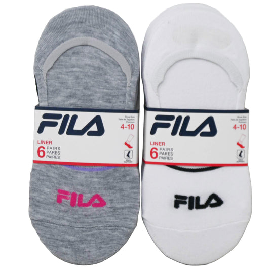 6pk LADIES FILA LINERS SOCKS C/P 60