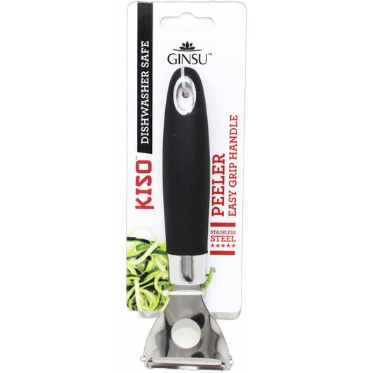 GINSU PEELER WITH BLACK EMBOSSED HANDLE C/P 48