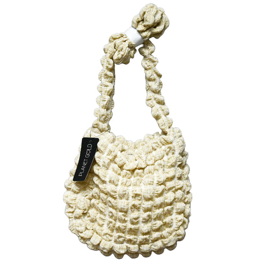 BROWN QUILTED CROSS BODY HANDBAG W/TOP ZIPPER C/P 12