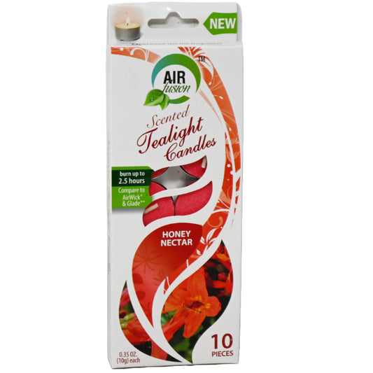 10pk "AS IS" SCENTED TEALIGHT CANDLE-HONEY NECTAR C/P 12