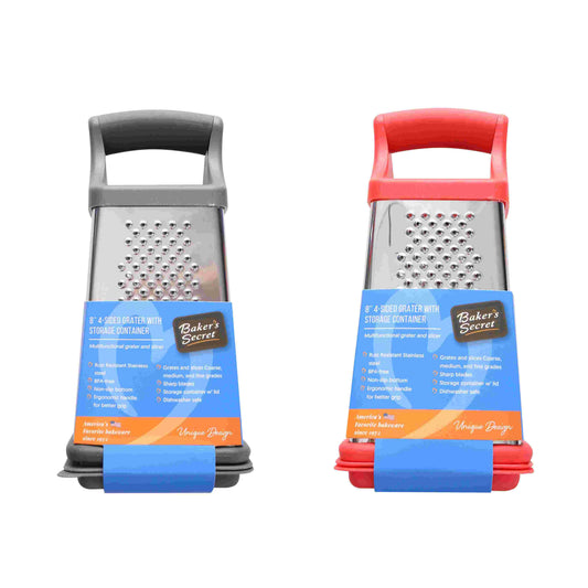 Baker's Secret 4-Side Stainless Steel Grater C/P 12