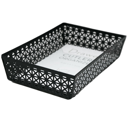 Small Cross Punched Metal Drawer Rect. Organizer C/P 48