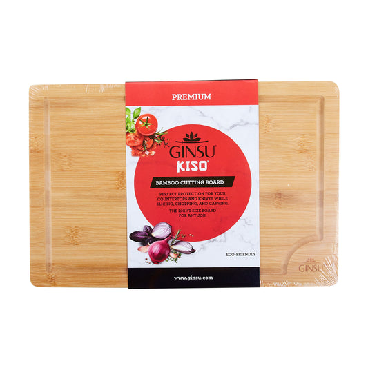 GINSU LARGE BAMBOO CUTTING BOARD C/P 12