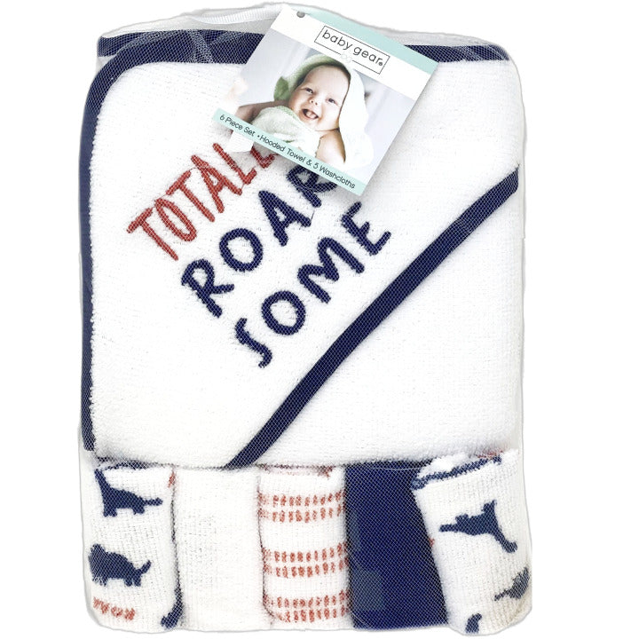 6pc MICROFIBER HOODED TOWEL BATH SET C/P 36