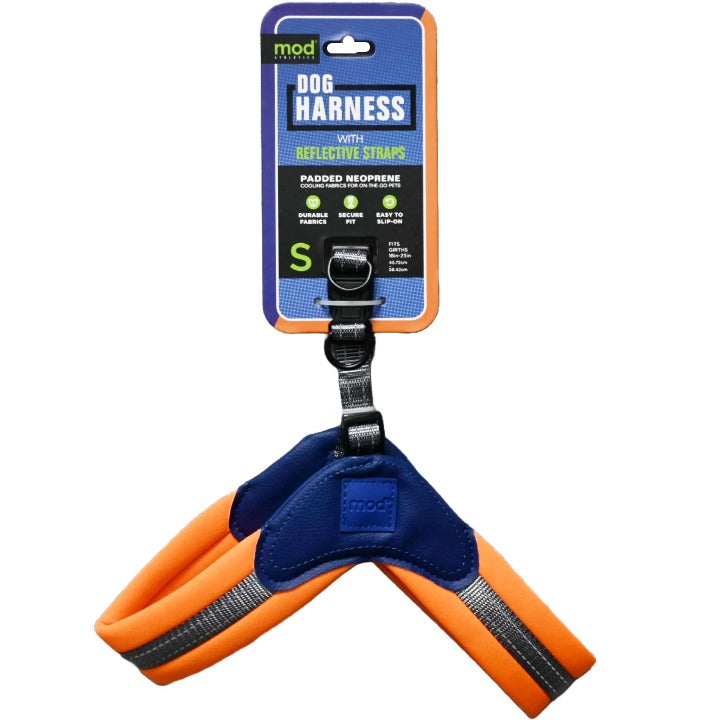 DOG HARNESS EASY FIT NEOPRENE ORANGE C/P 48 MOD