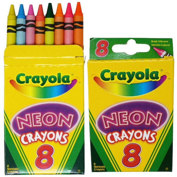 8ct Neon Crayola Crayons C/P 48