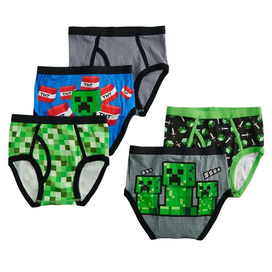 5pk MINECRAFT BOYS BRIEFS SIZE 6 C/P 12