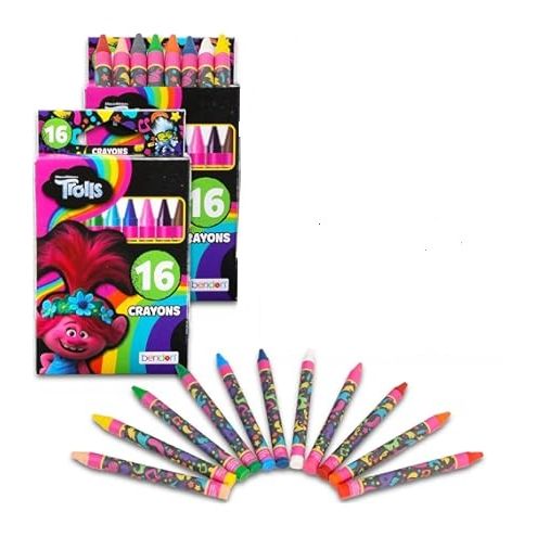 16ct TROLLS CRAYONS C/P 48