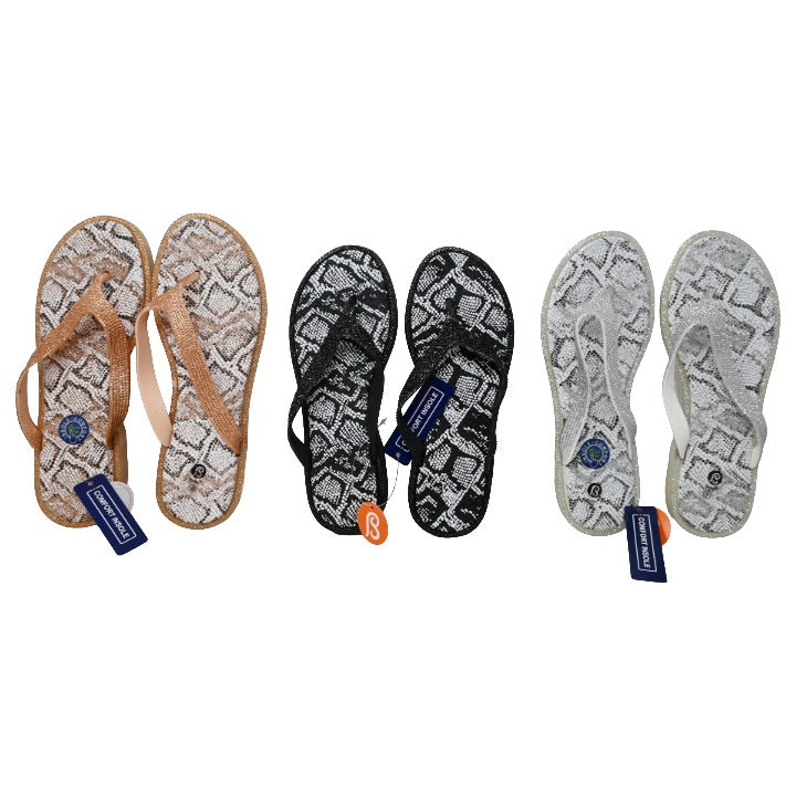 *OUTSIDE OF CA* WOMEN SNAKE PRINT SANDAL 3-ASST COLOR/5-ASST SIZE C/P 30