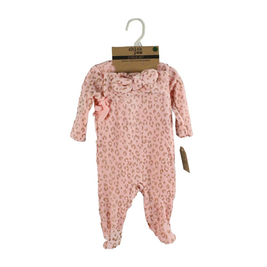 2pc PINK FOOTED FASHION COVERALL-VELOUR C/P 48
