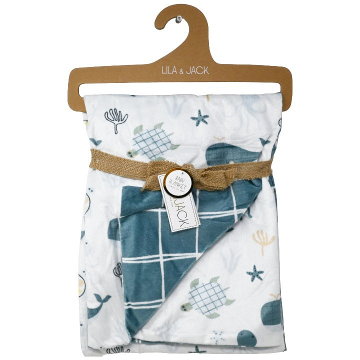 Blu Stripe Throw C/P 30 Lila & Jack