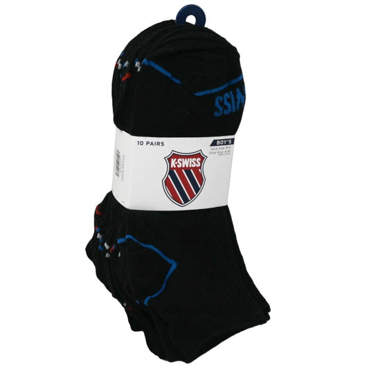 K-SWISS 10PK 9-11 BOYS QT STRIPE SOCKS C/P 36